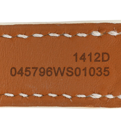 Hermes Alligator Heure H Hour Watch 30mm Strap White 6 of 9