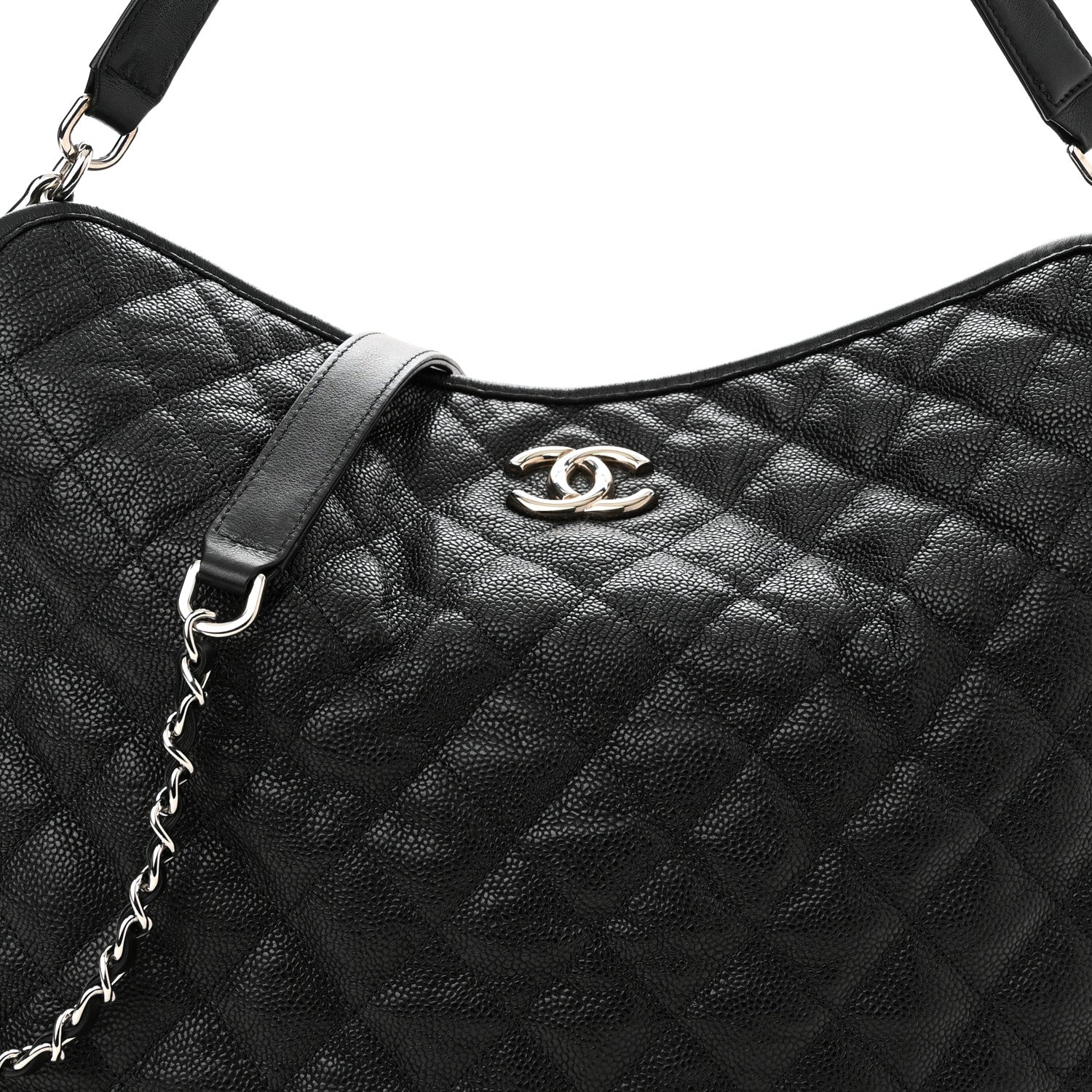 Chanel Caviar Quilted French Riviera Hobo Black 8 of 15