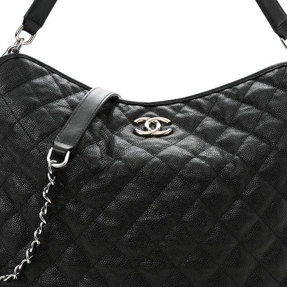 Chanel Caviar Quilted French Riviera Hobo Black 8 of 15