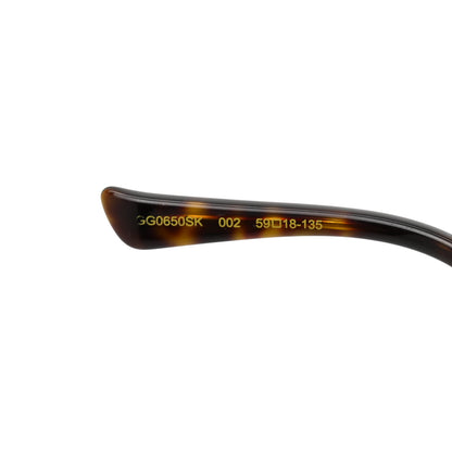 Gucci Oversized Round Frame GG0650S Sunglasses Gold 5 of 6