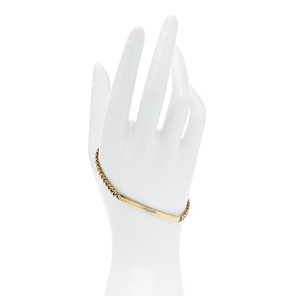 Saint Laurent Metal ID Plaque Bracelet L Gold 2 of 5