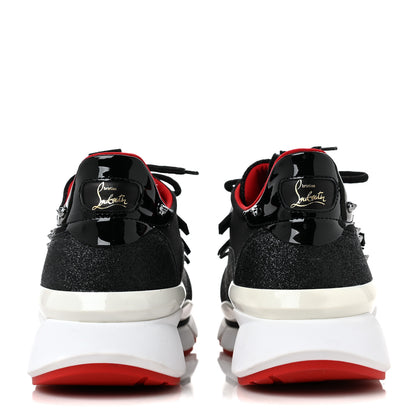 Christian Louboutin Glitter Donna Red Runner Flat Sneaker 39.5 Black 5 of 8
