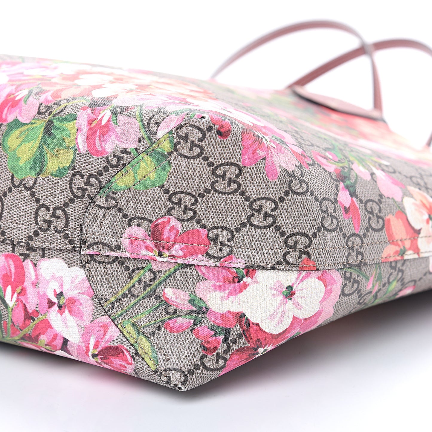 GG Supreme Monogram Blooms Medium Reversible Tote Beige Multicolor Dry Rose