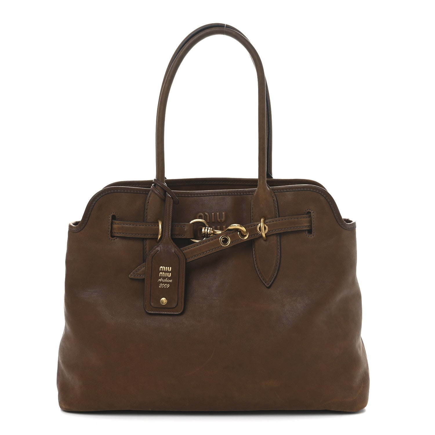 Miu Miu Nappa Medium Aventure Bag Rovere 1 of 10