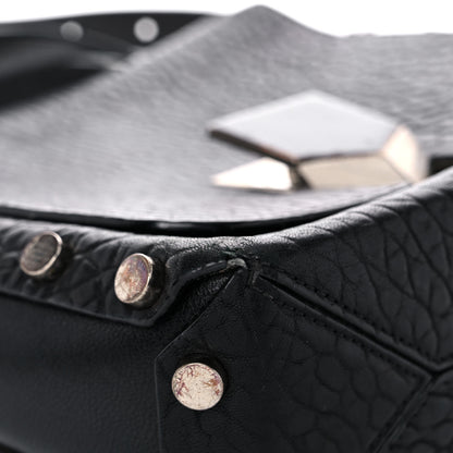 Jimmy Choo Grainy Calfskin Lockett Shoulder Bag Black 7 of 32
