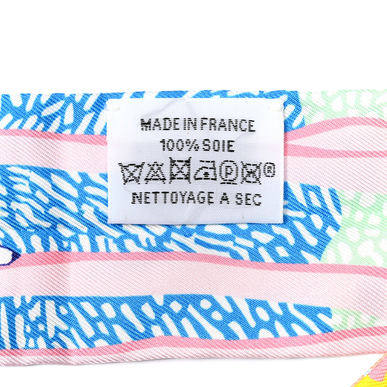 Hermes Silk En Liberte Twilly Rose Vert Bleu 4 of 4