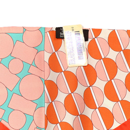 Hermes Silk Ex-Libris en Cravates Maxi Twilly Capucine Turquoise Saumon 3 of 4