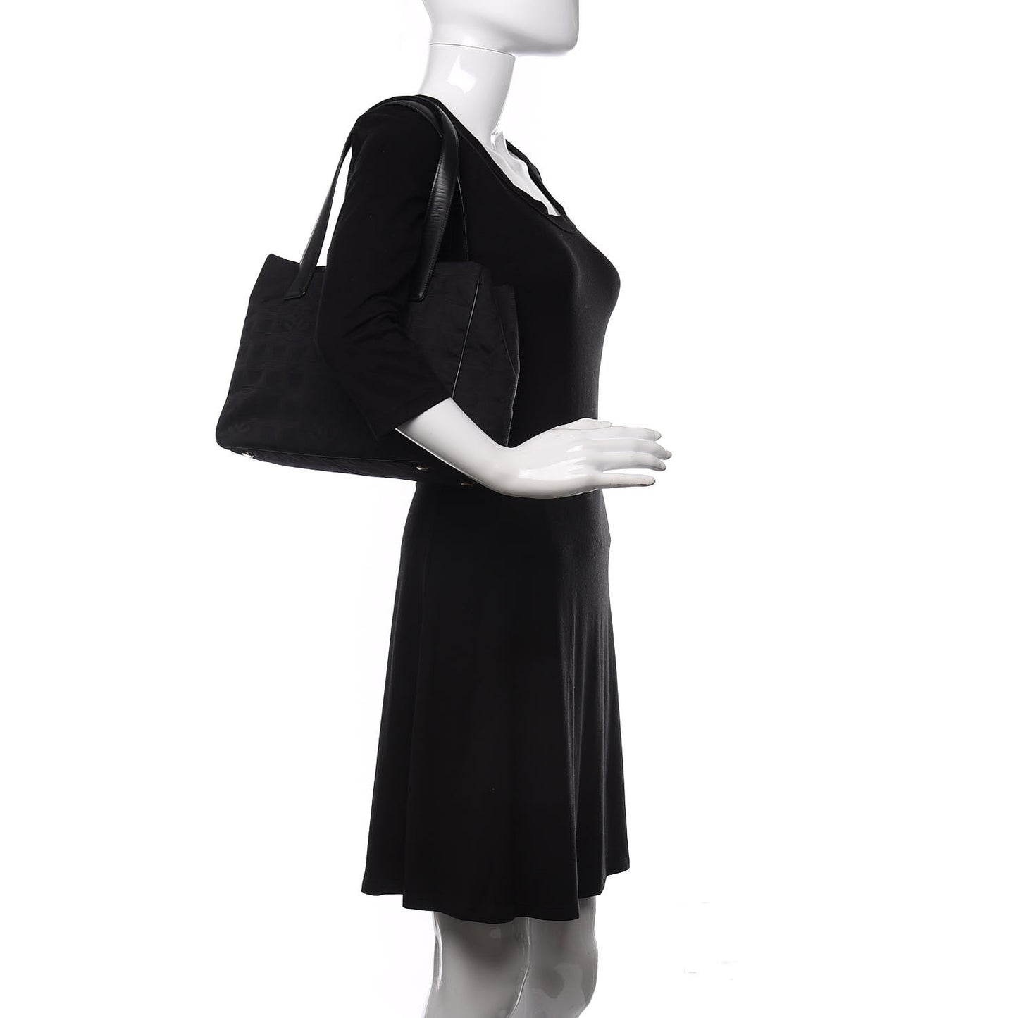 Nylon Medium Travel Tote Black