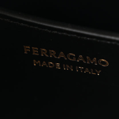 Salvatore Ferragamo Hammered Calfskin XS New Studio Box Bag Black 6 of 9