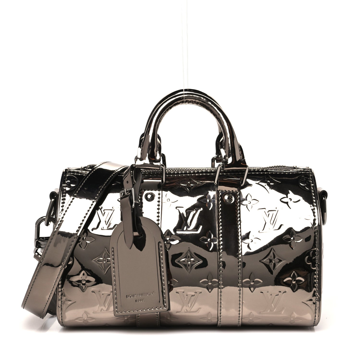 Mirror Monogram Heritage Keepall Bandouliere 25 Gunmetal
