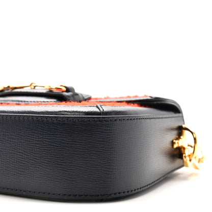 Gucci Casy Wool Azalea Calfskin Mini Horsebit 1955 Shoulder Bag Bitter Sweet Blue 10 of 10