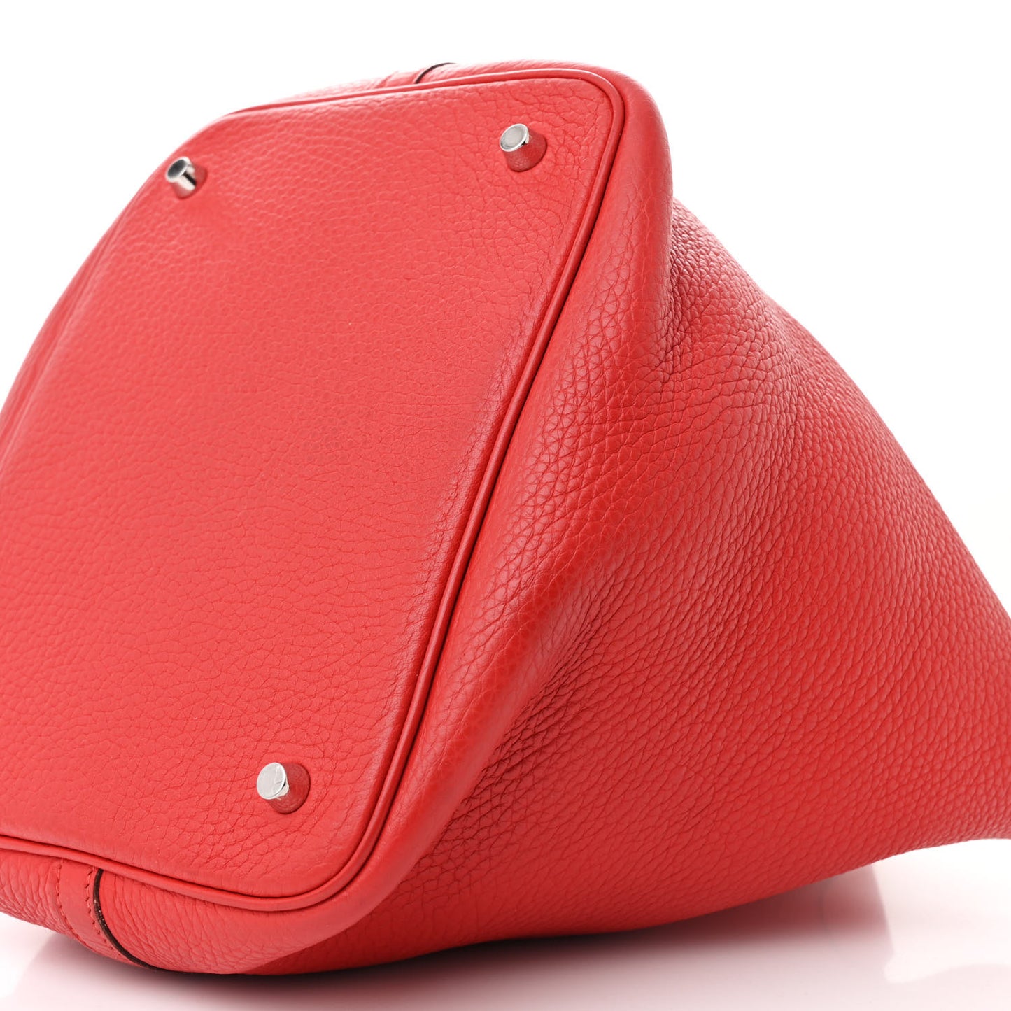 Taurillon Clemence Picotin Lock 22 MM Rouge Casaque