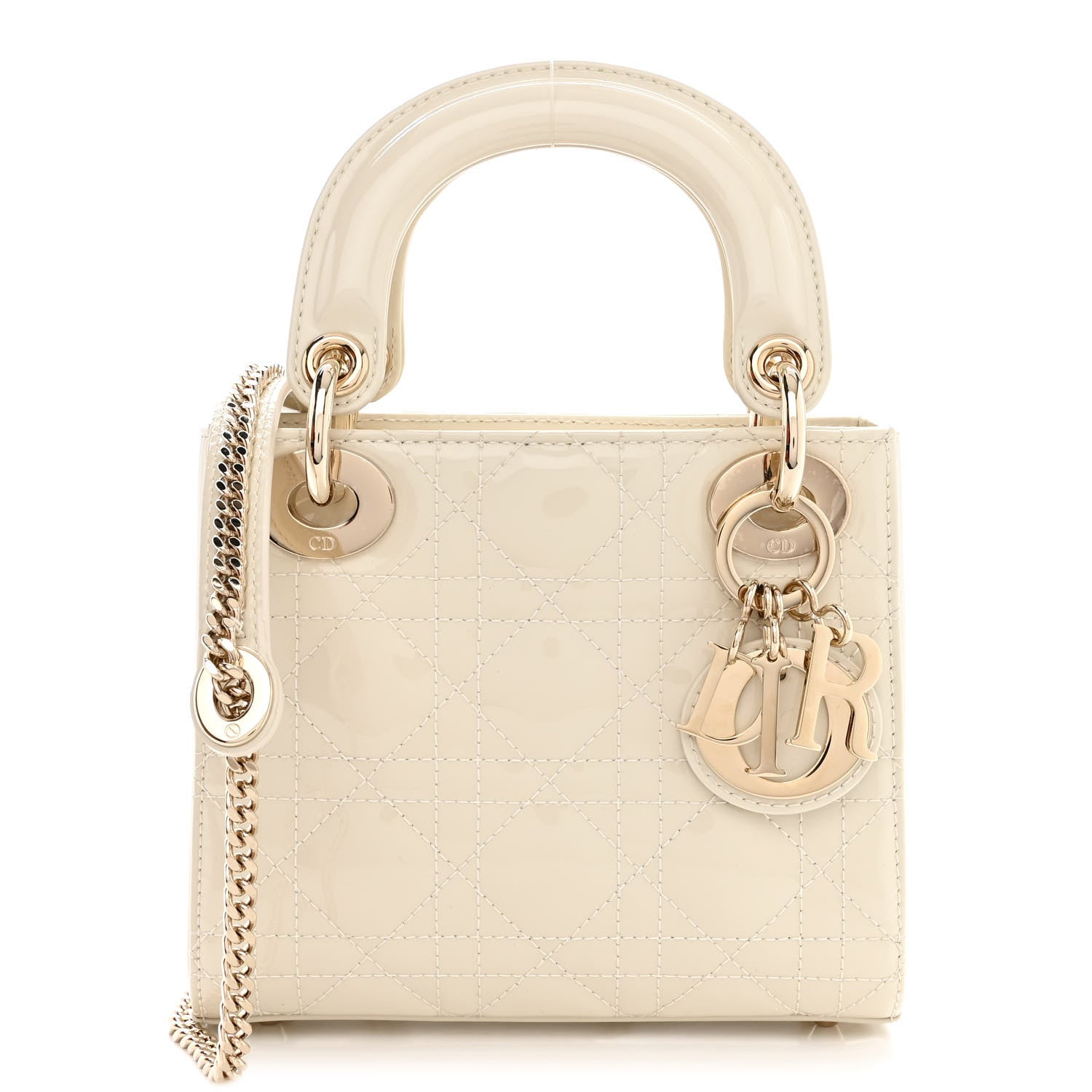 Christian Dior Patent Cannage Mini Lady Dior Latte 1 of 11