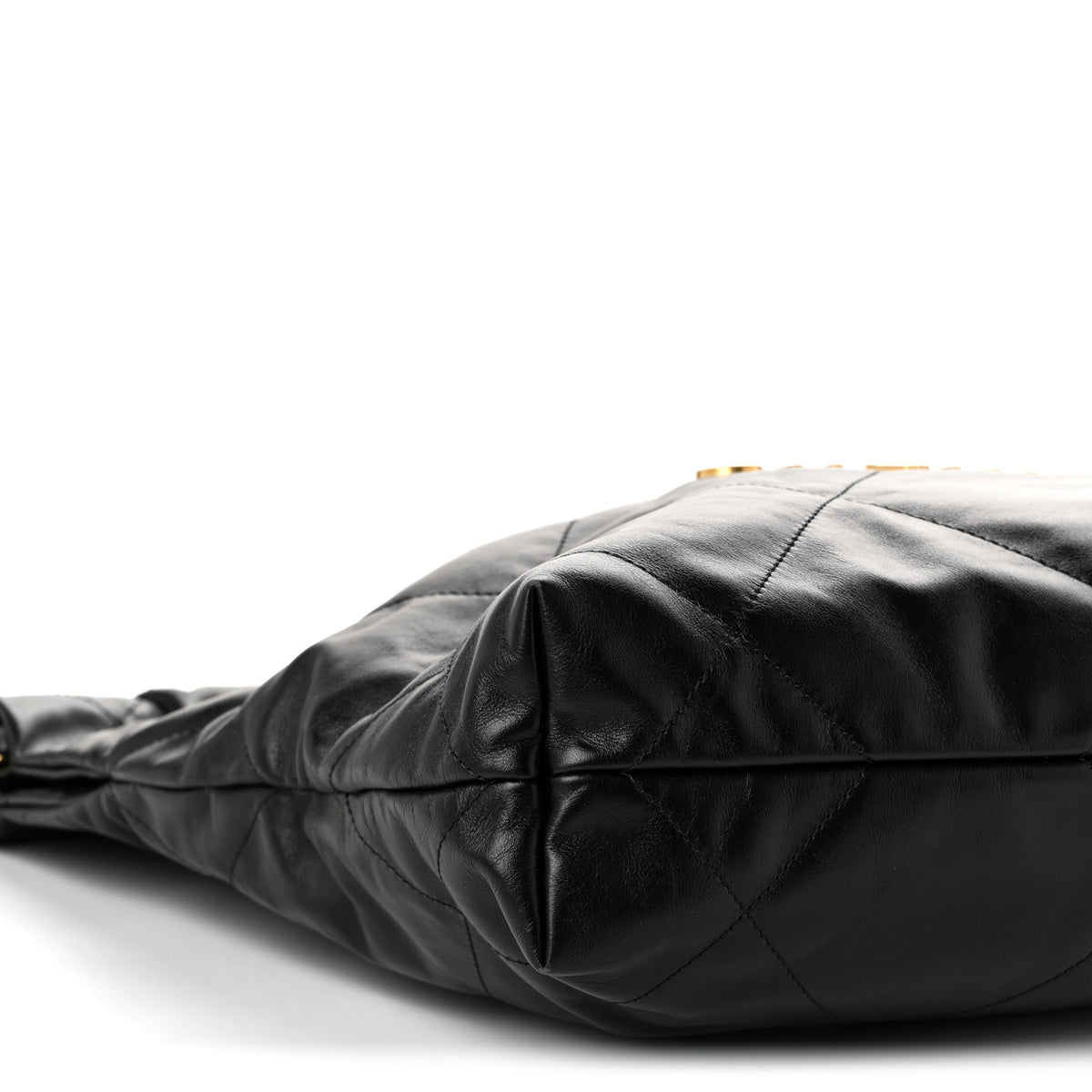 Shiny Calfskin Quilted Small Chanel 22  Black