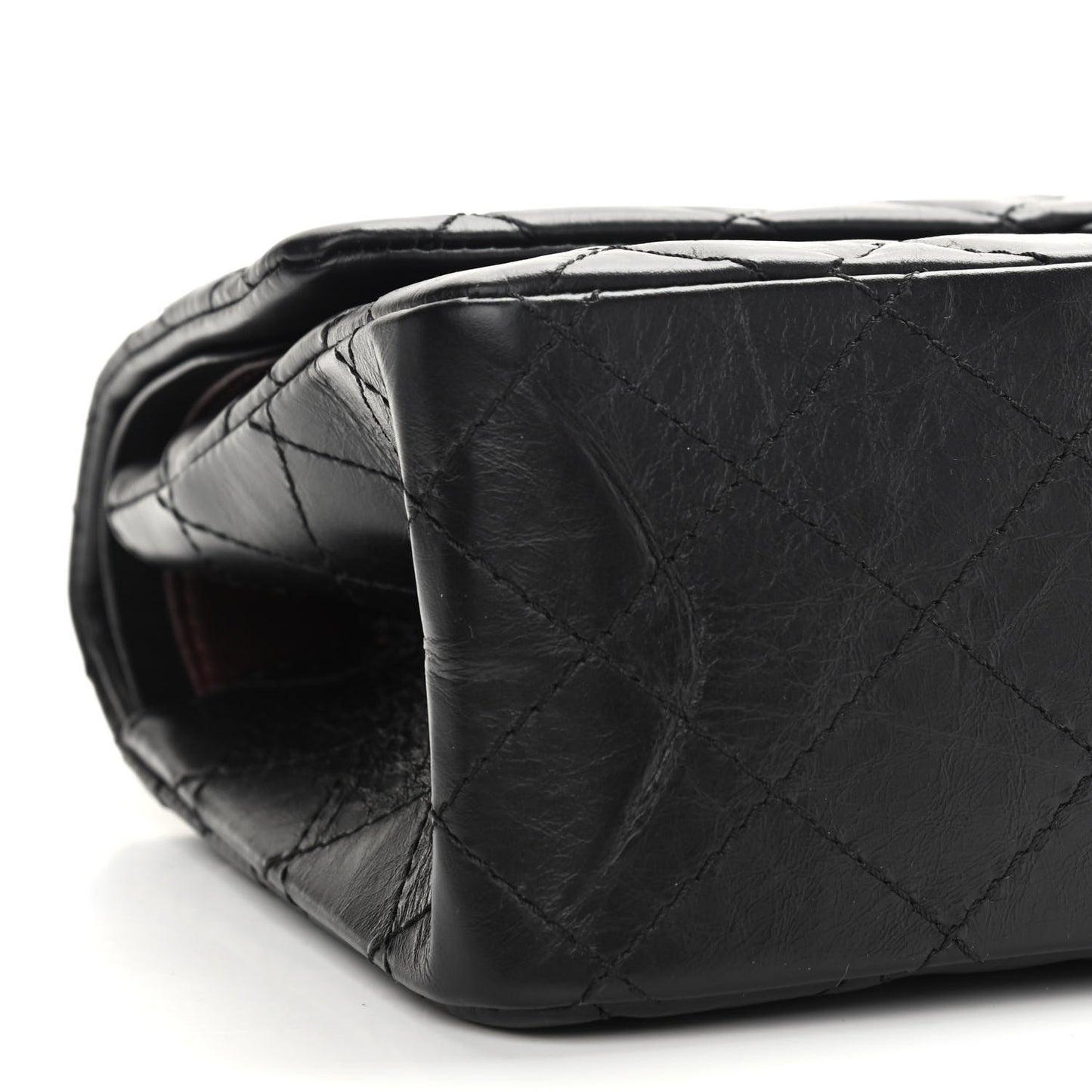 Aged Calfskin Quilted 2.55 Reissue 226 Flap Black