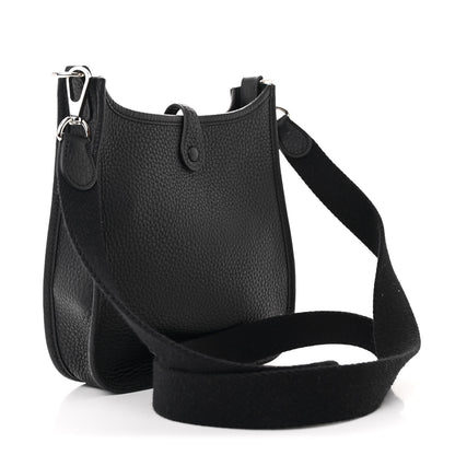 Hermes Taurillon Clemence Evelyne TPM Black 3 of 10