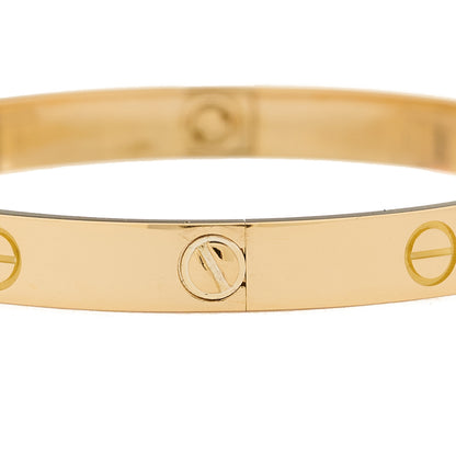Cartier 18K Yellow Gold 4 Diamond LOVE Bracelet 18 5 of 7