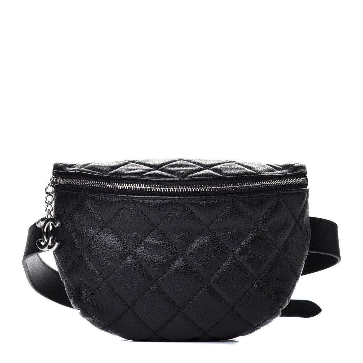 Chanel Grained Calfskin Quilted Waist Belt Bag Black 1 of 10