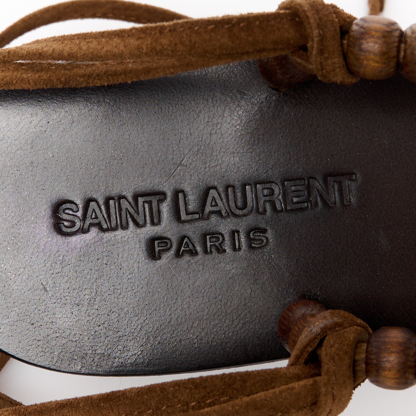 Suede Wood Gia Sandals 37.5 Land