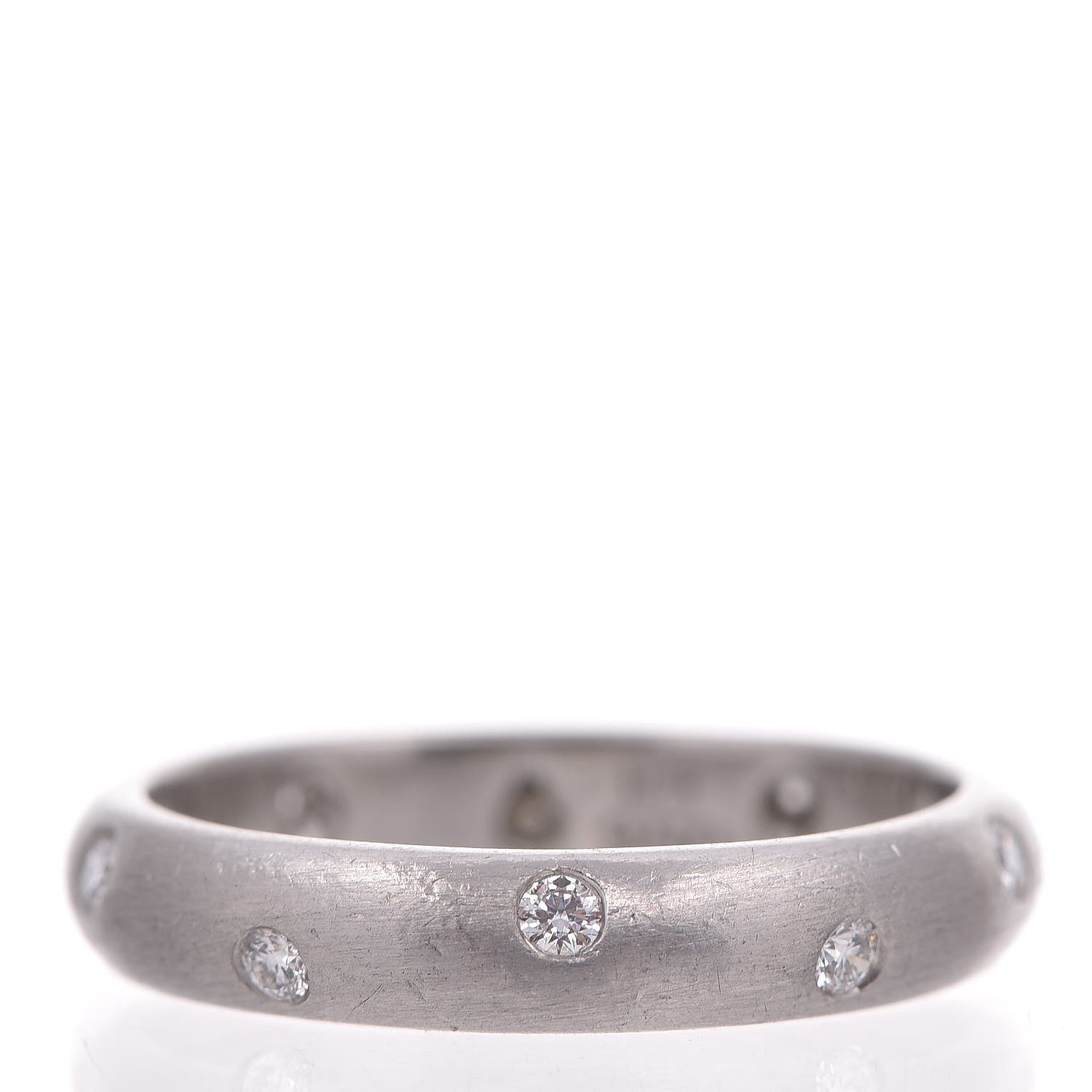 Tiffany Platinum Diamond 4mm Etoile Band Ring 57 8 3 of 6
