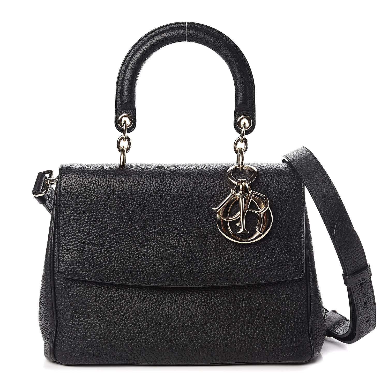 Christian Dior Bullcalf Small Be Dior Flap Black Fraise 1 of 9