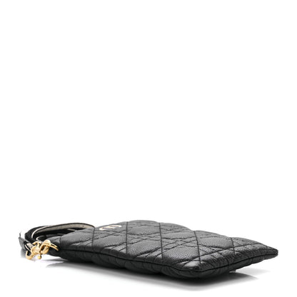 Christian Dior Supple Calfskin Cannage Caro Multifunctional Pouch Black 5 of 15