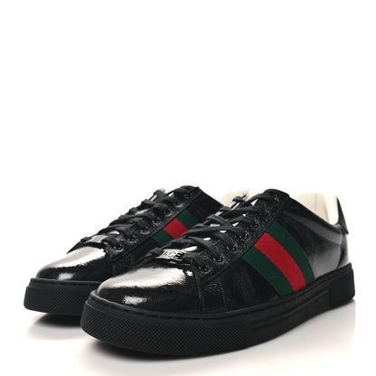 Gucci Crystal GG Monogram Web Mens New Ace Sneakers 8 Black 3 of 9