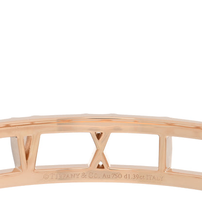 Tiffany 18K Rose Gold Diamond Atlas X Open Hinged Bangle Bracelet 3 of 5