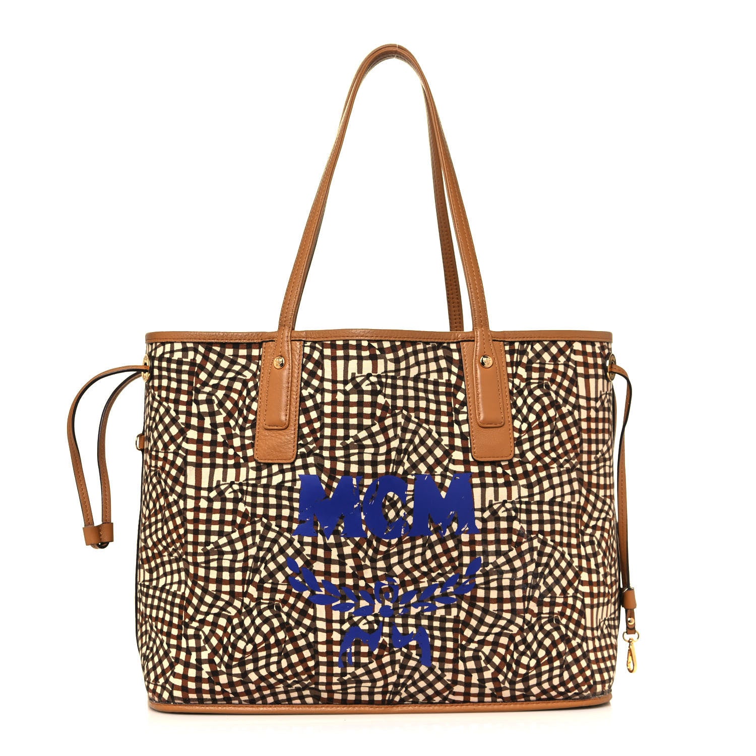 MCM Visetos Medium Liz Reversible Shopper Tote Cognac 12 of 20