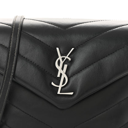 Saint Laurent Calfskin Y Quilted Monogram Toy Loulou Crossbody Bag Black 8 of 10