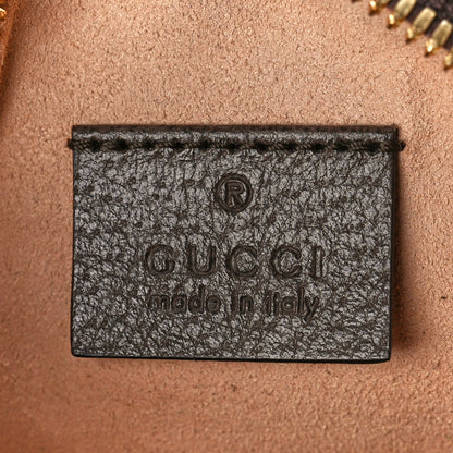 Gucci GG Supreme Monogram Web Mini Ophidia Round Shoulder Bag Brown 7 of 13