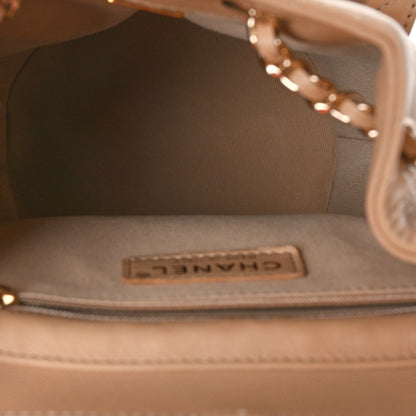 Chanel Caviar Quilted Double Pocket Backpack Beige 5 of 10