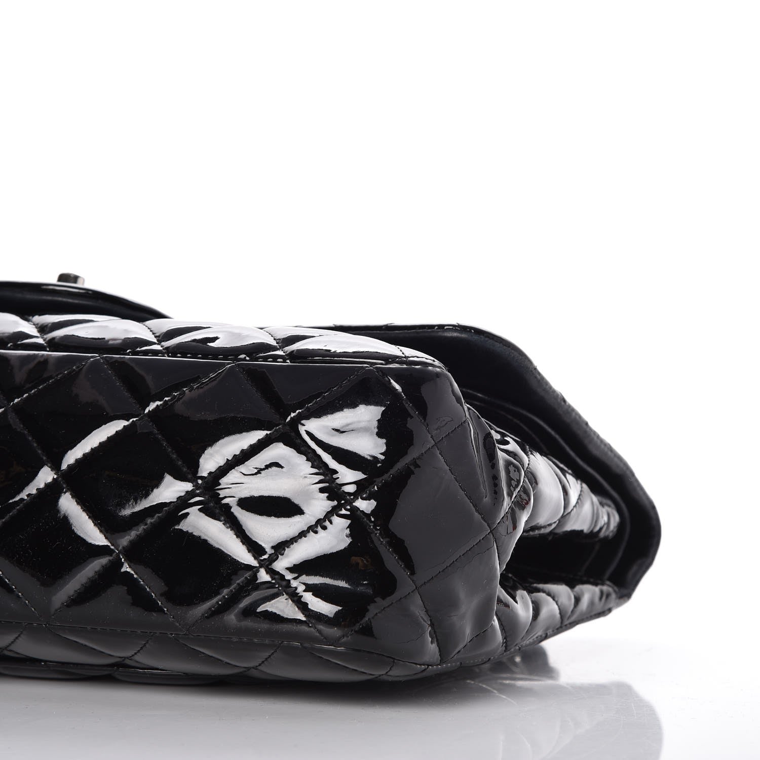 Chanel Patent Quilted Jumbo Double Flap Black 12 of 12