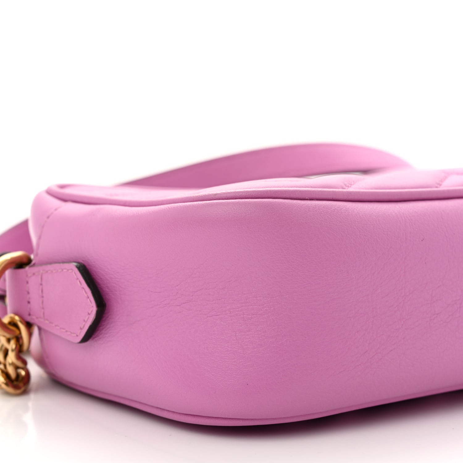 Gucci Calfskin Matelasse Mini GG Marmont Chain Shoulder Bag Candy Mousse 9 of 10