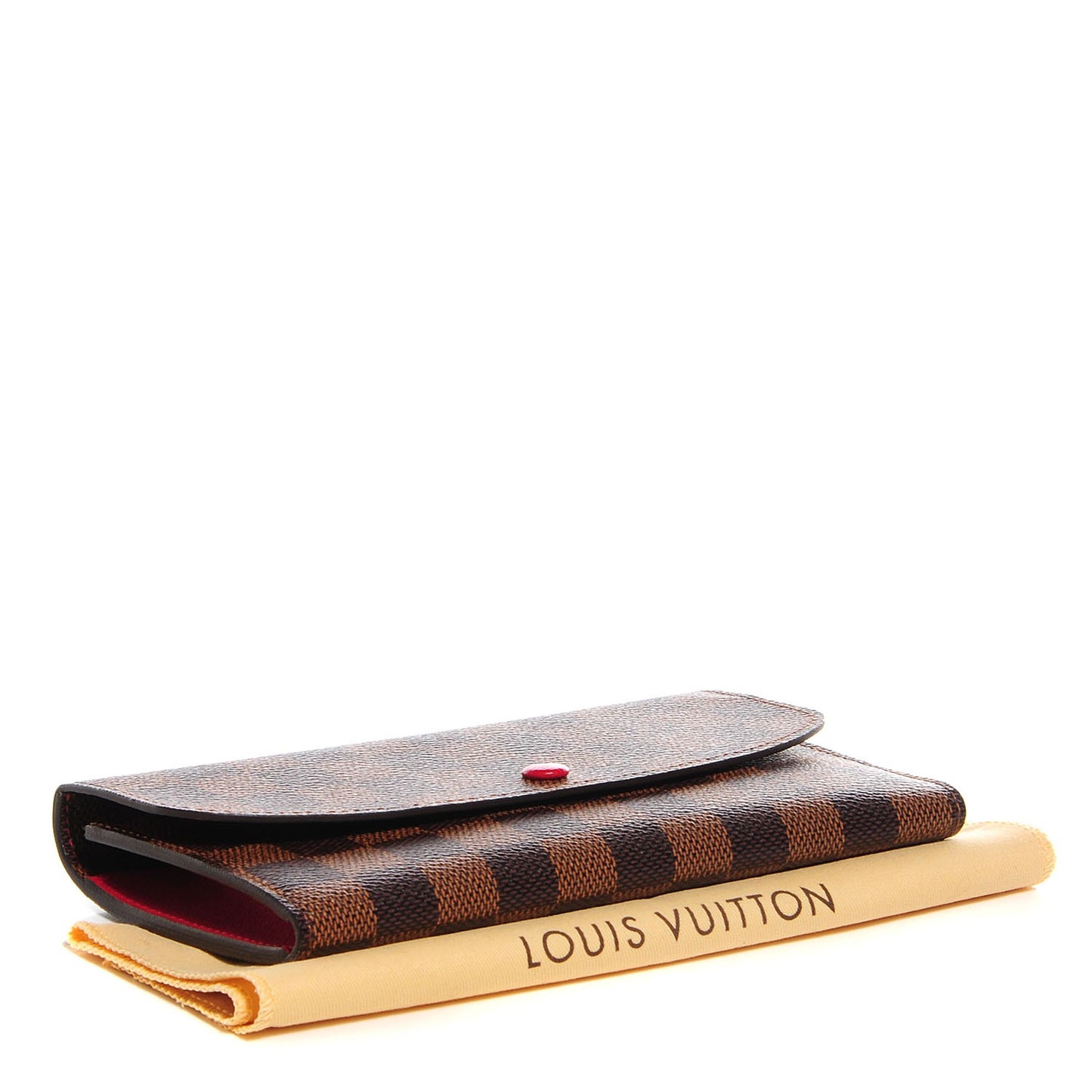 Damier Ebene Emilie Wallet Red