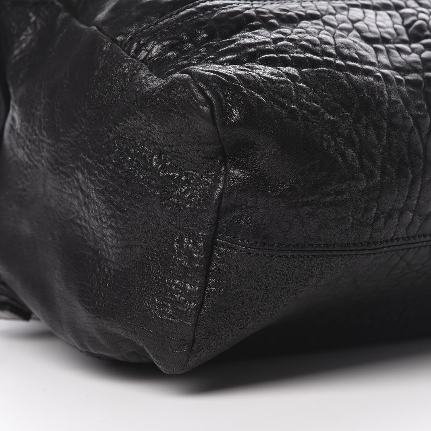 Givenchy Pebbled Sheepskin Calfskin Crocodile Embossed Large Pandora Black 10 of 13