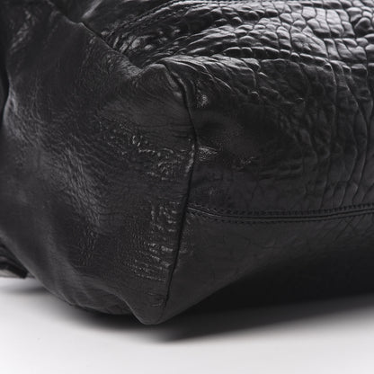 Givenchy Pebbled Sheepskin Calfskin Crocodile Embossed Large Pandora Black 10 of 13