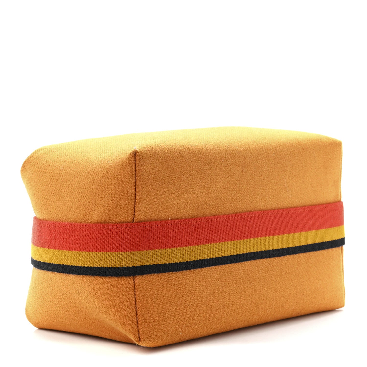 Hermes Wool Large Bride-A-Brac Pouch Coral Ocher Blue 3 of 9