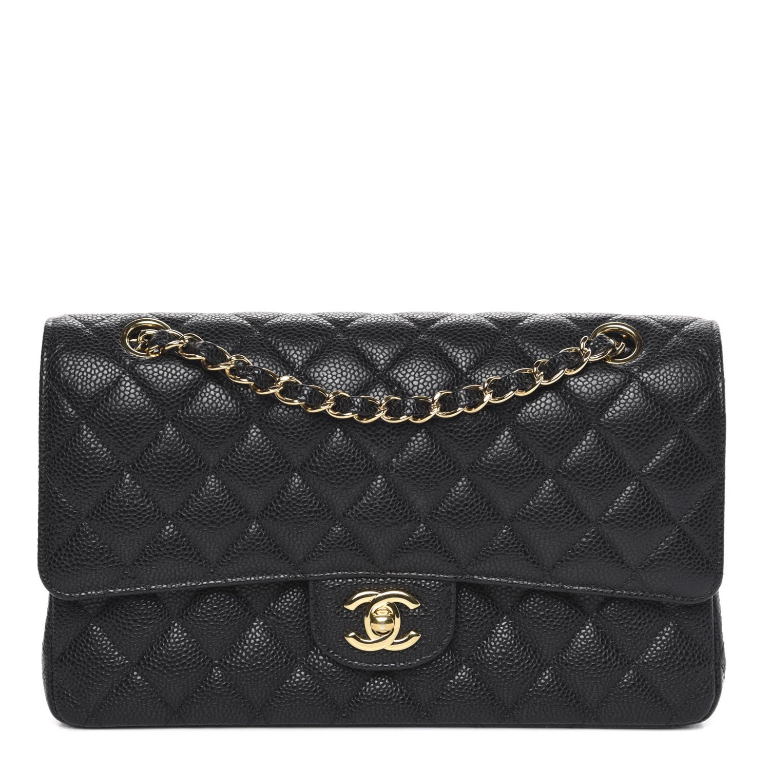 Chanel Caviar Quilted Medium Double Flap Black 1 of 12