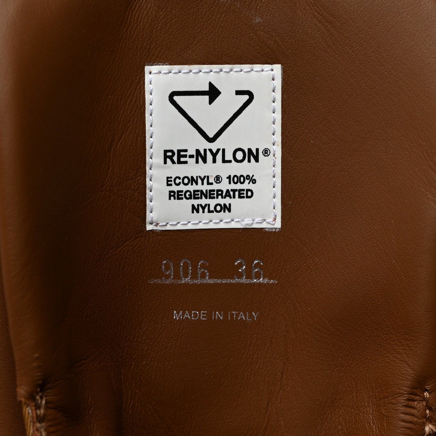 Prada Re-Nylon Spazzolato Rois Metal Triangle Logo Tall 50mm Combat Boots 36 Tobacco Brown 7 of 9