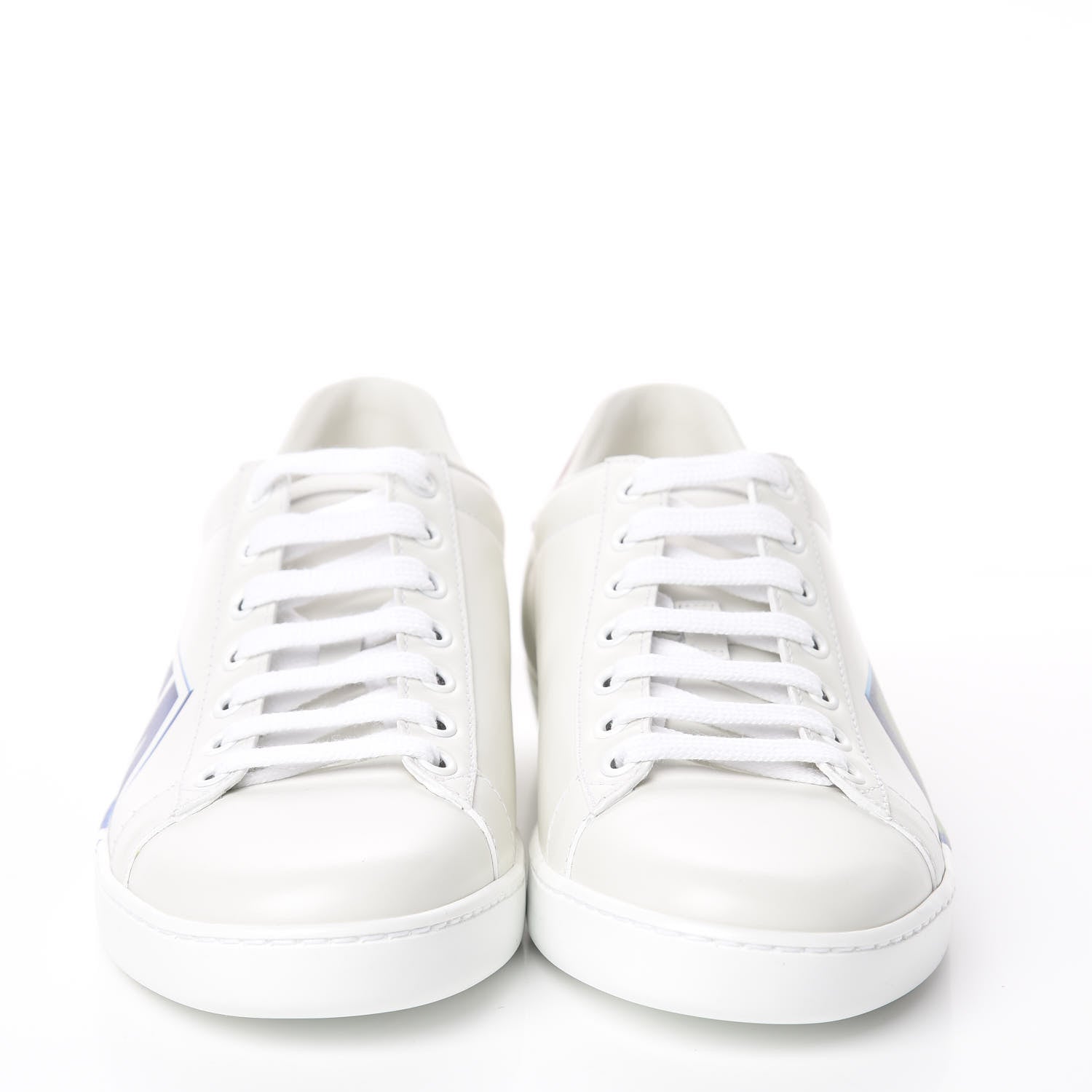 Gucci Calfskin Nappa LOVED Print Womens Ace Sneakers 38 White Red Flame Green 2 of 7