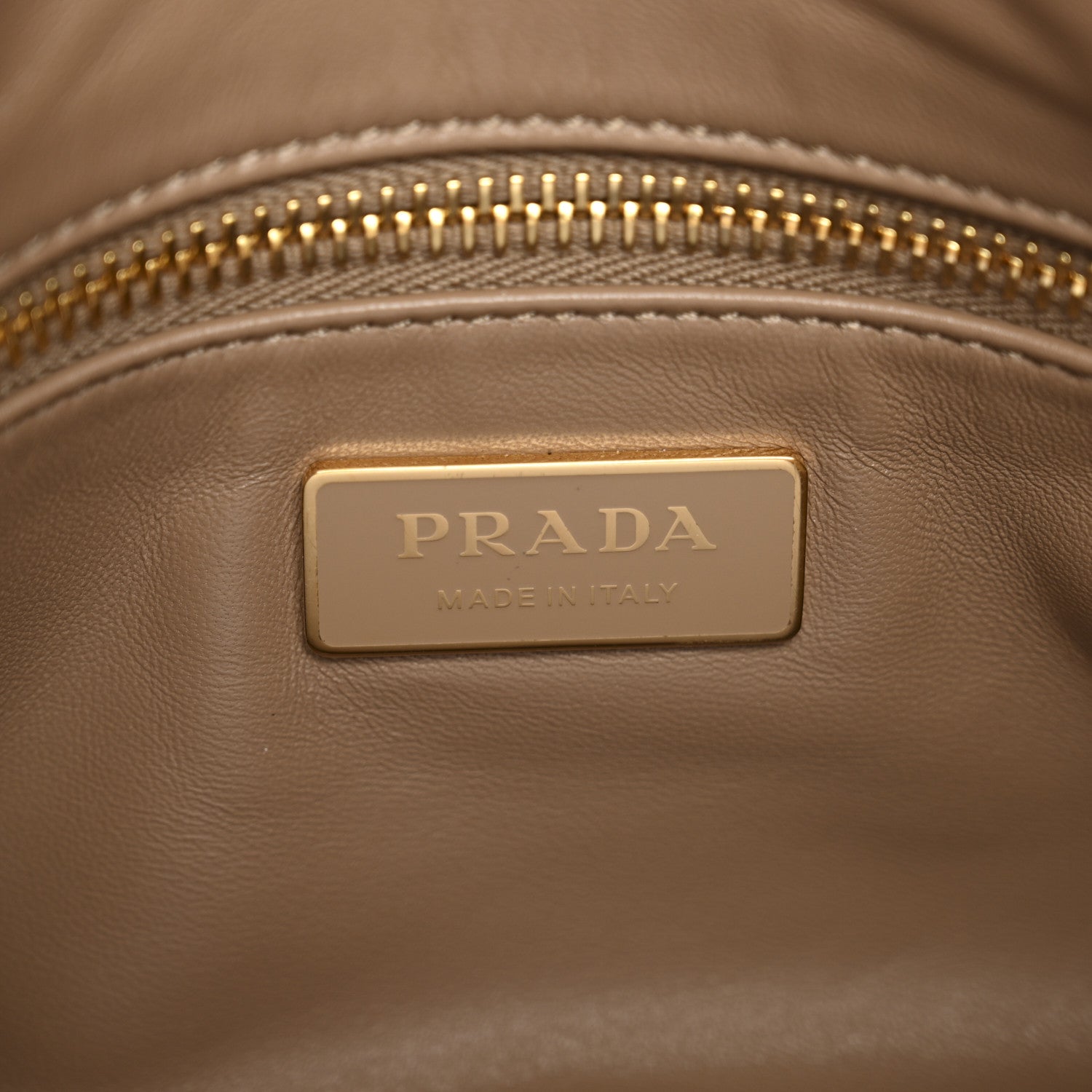 Prada Soft Calfskin Medium Aimee Shoulder Bag Travertine 6 of 10