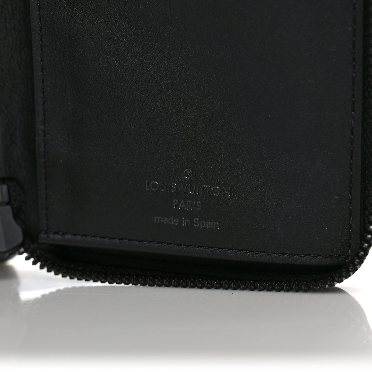 Calfskin Monogram Shadow Vertical Zippy Wallet Black