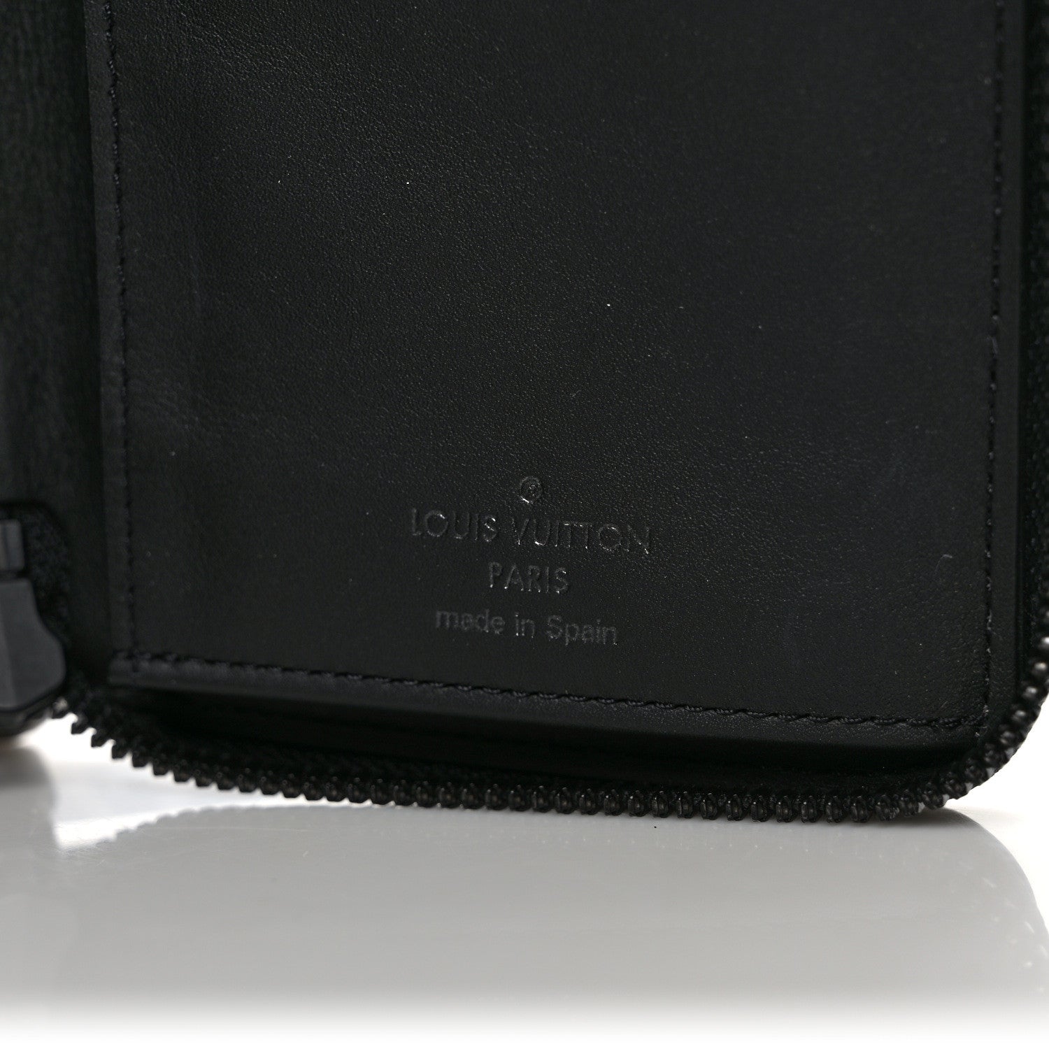 Louis Vuitton Calfskin Monogram Shadow Vertical Zippy Wallet Black 6 of 6