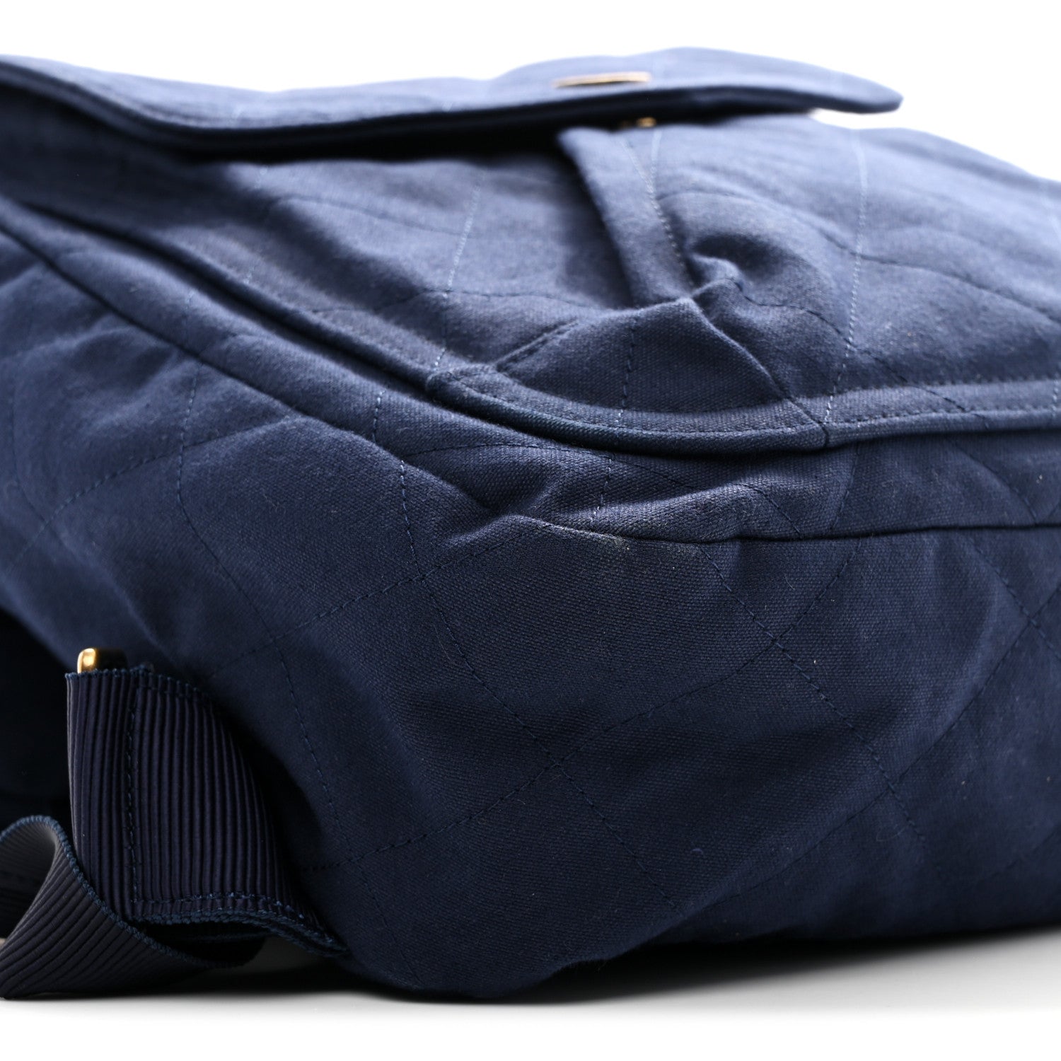 Chanel Canvas Double Waist Bag Backpack Blue 13 of 16