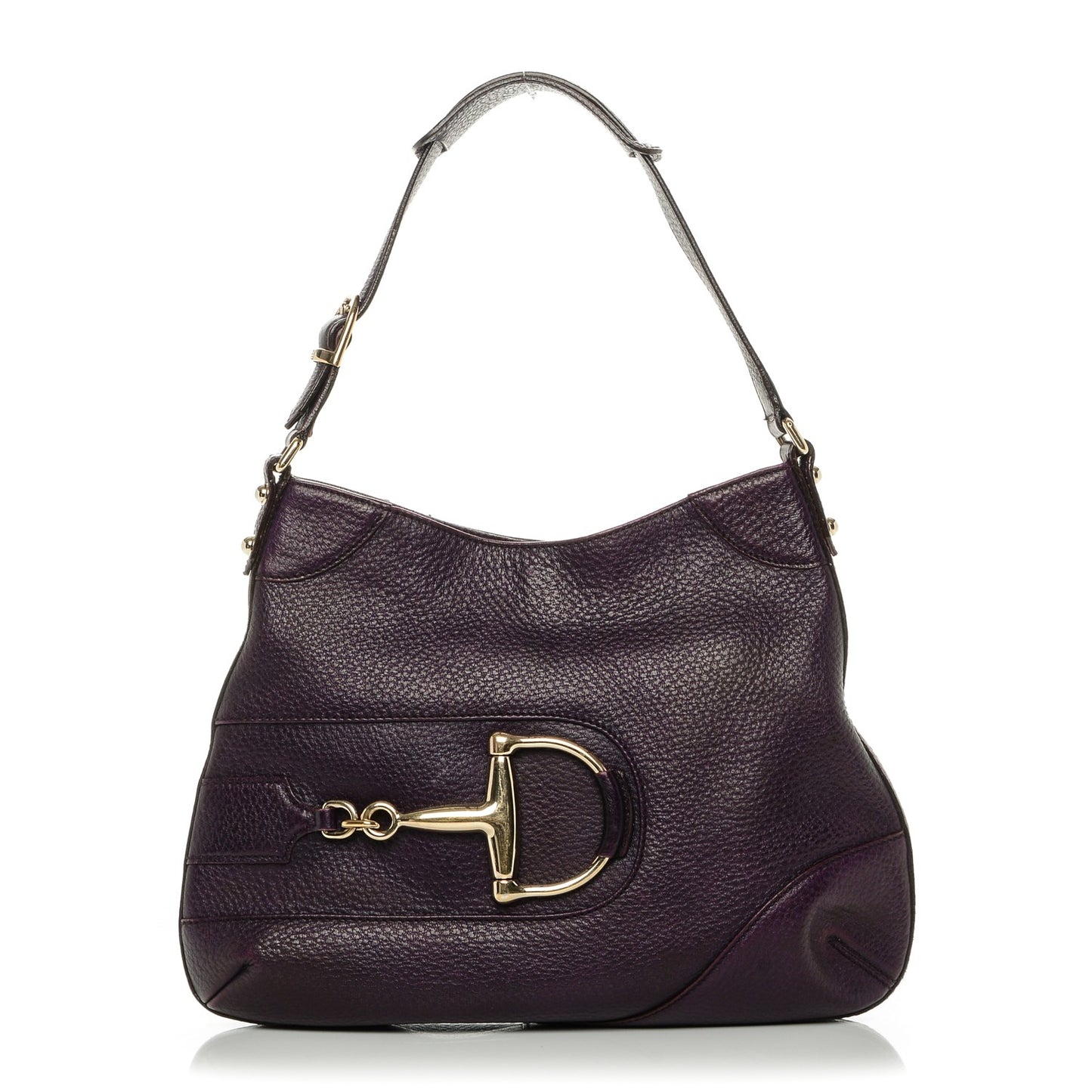 Grained Calfskin Hasler Hobo Purple
