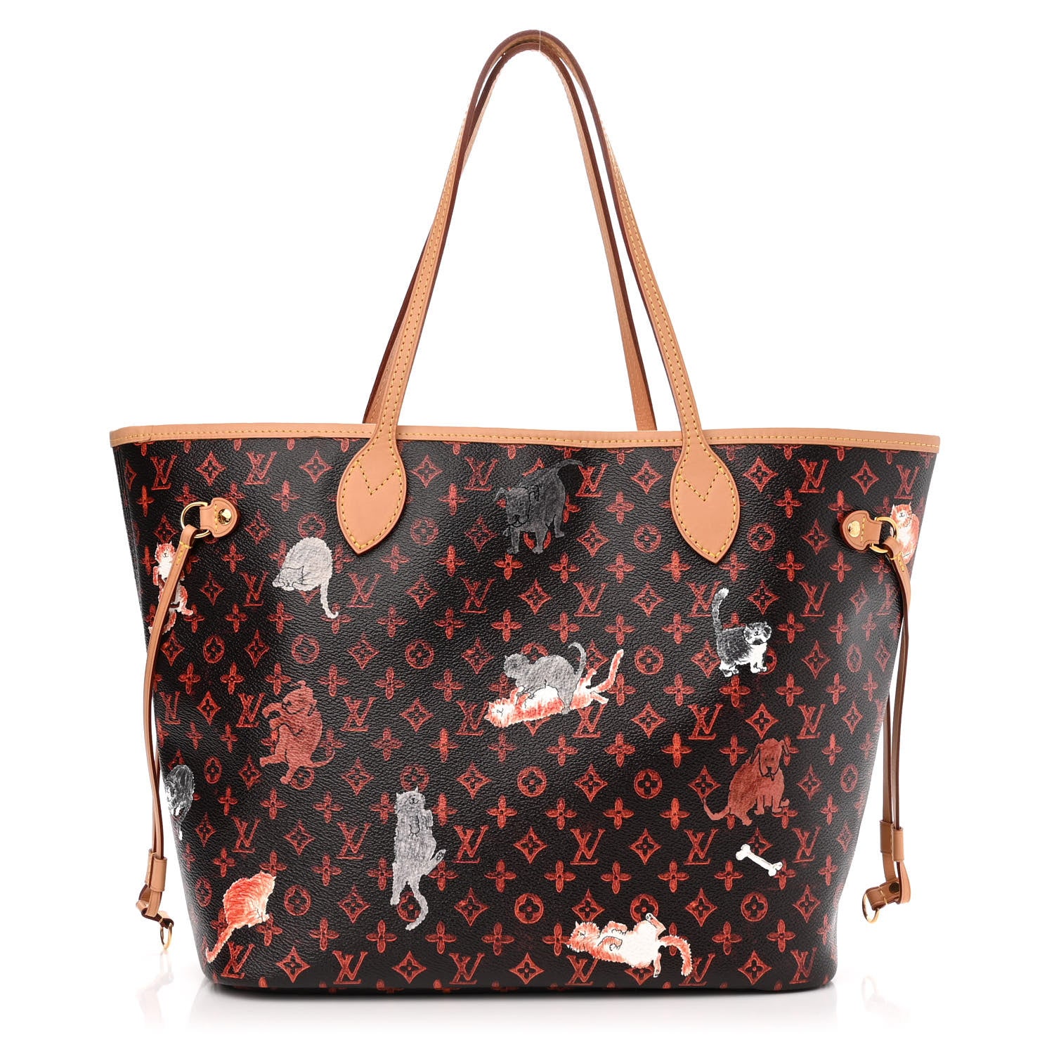 Louis Vuitton Catogram Neverfull MM Marron 3 of 12
