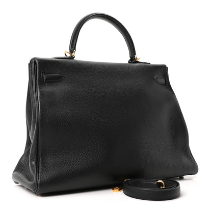 Hermes Evergrain Kelly Retourne 35 Black 3 of 10