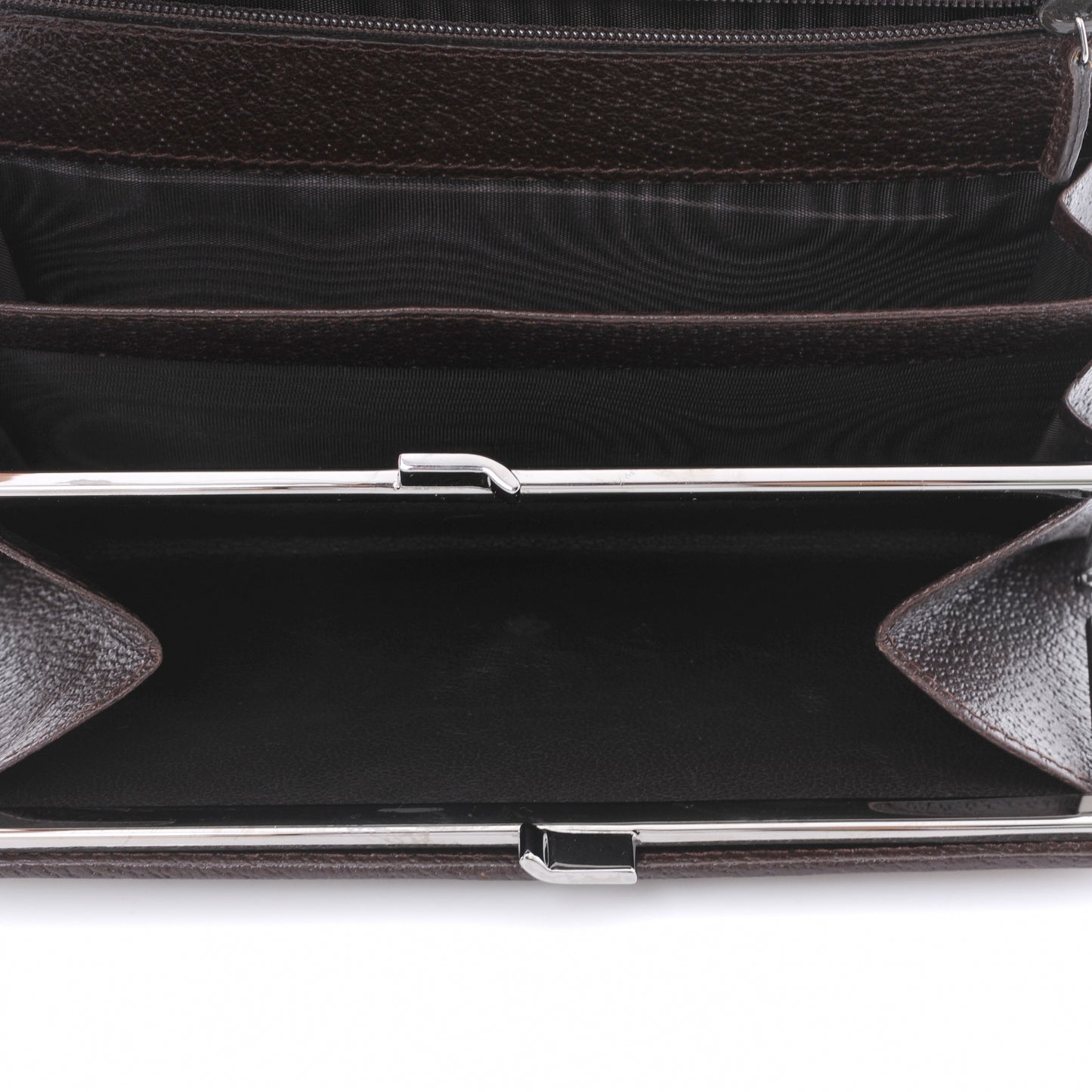 Monogram Metal Bar Continental Flap Wallet Brown