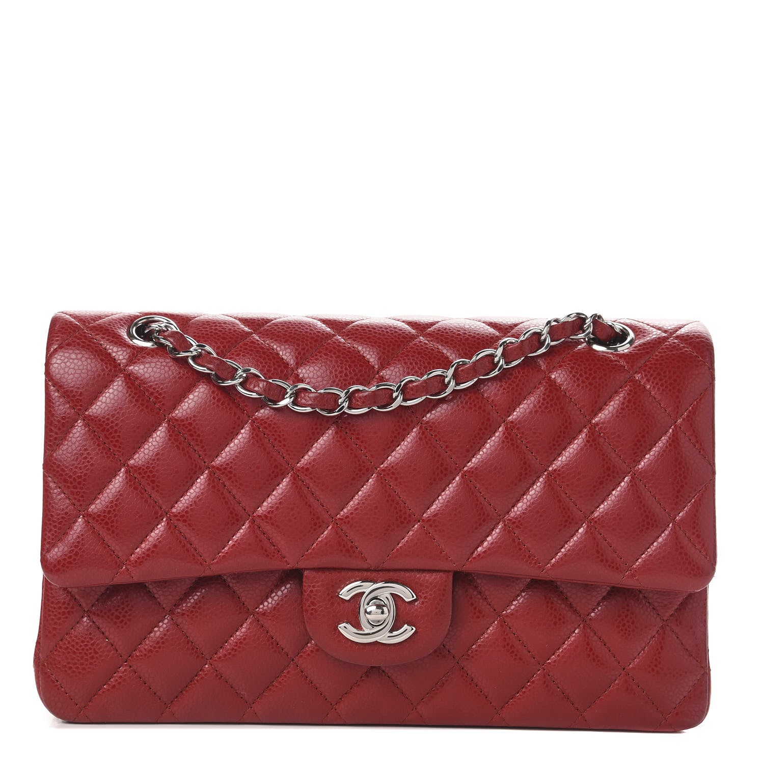 Chanel Caviar Quilted Medium Double Flap Red 1 of 13